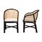 Baxton Studio Miranda Modern Bohemian Two-Tone Black and Natural Brown Rattan 2-Piece Dining Chair Set 233-2PC-13232-ZORO - alternate 2